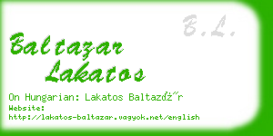 baltazar lakatos business card